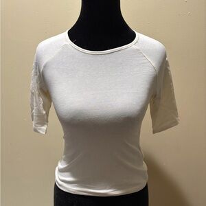 Zara Cream Short Sleeve Tee